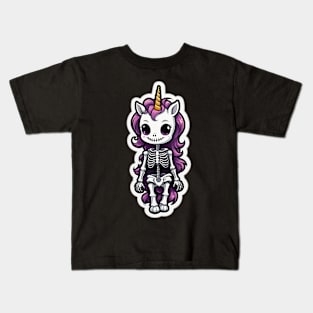 Skeleton Unicorn 1 Kids T-Shirt